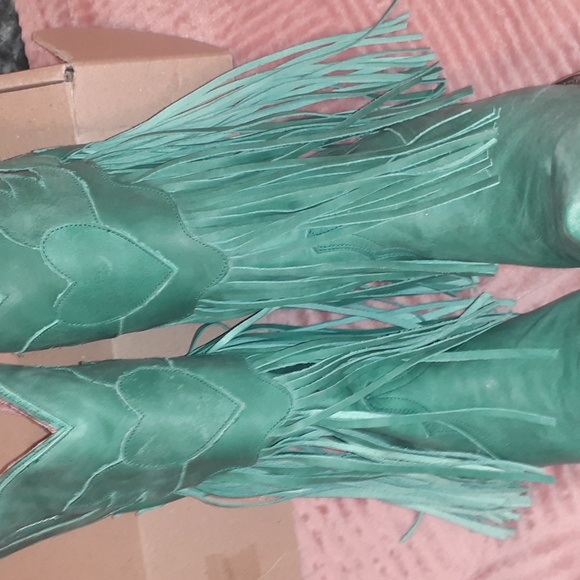 Junk Gypsy By Lane Green Fringe Western Boots - Picture 5 of 5